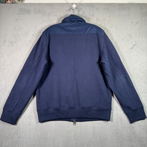 Polo Ralph Lauren Mens Hybrid Fleece Full Zip Jacket M Blue Performance Red Pony - Picture 2 of 8